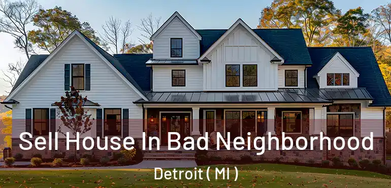  Sell House In Bad Neighborhood Detroit ( MI )